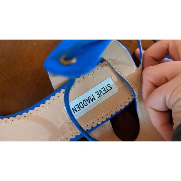 Steve Madden Shoes | Steve Madden Laara Blue Lace Up Pointed Toe Flat | Color: B - Picture 5 of 6